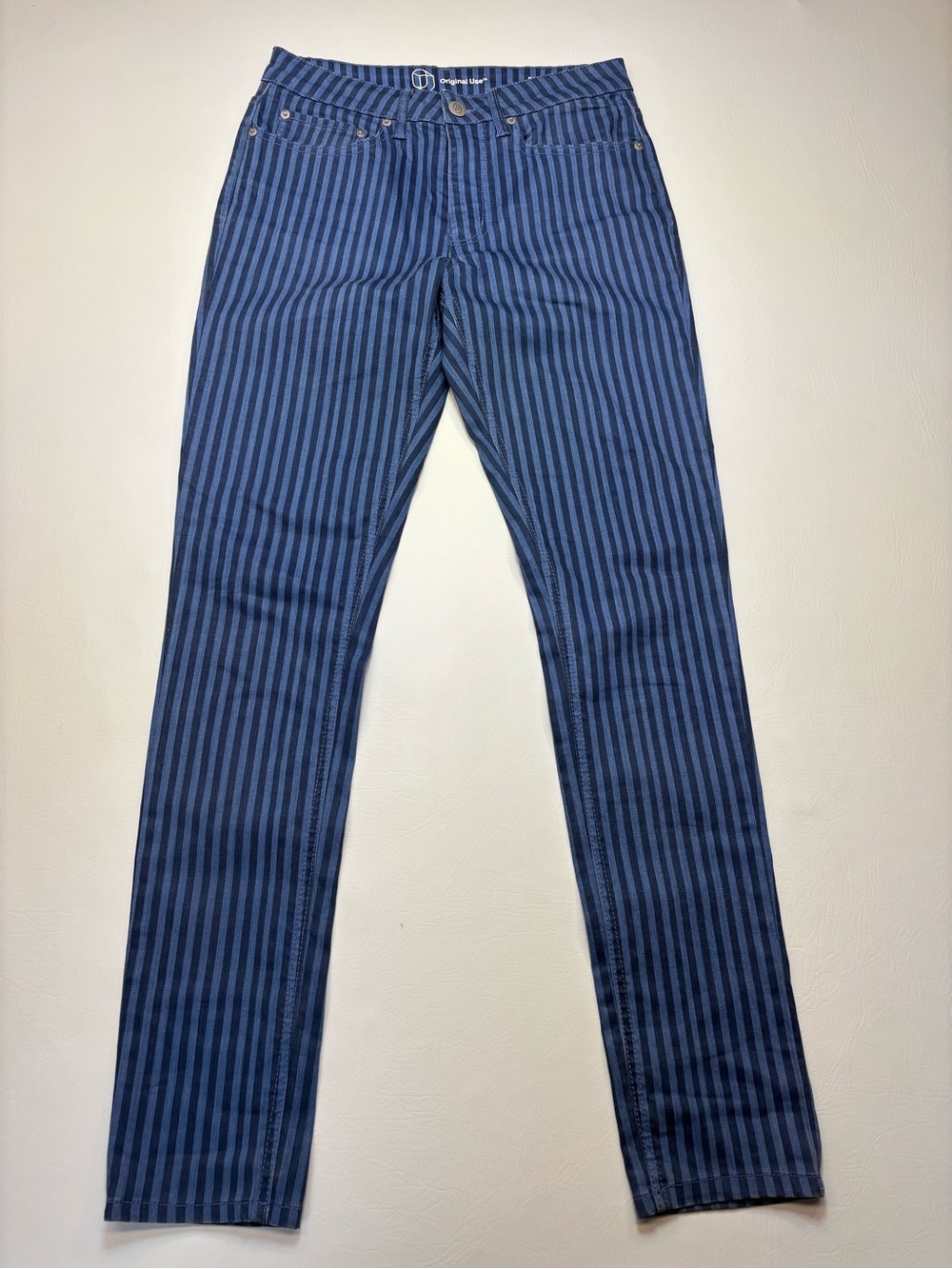 Original Use Women's Slim Striped Navy Jeans